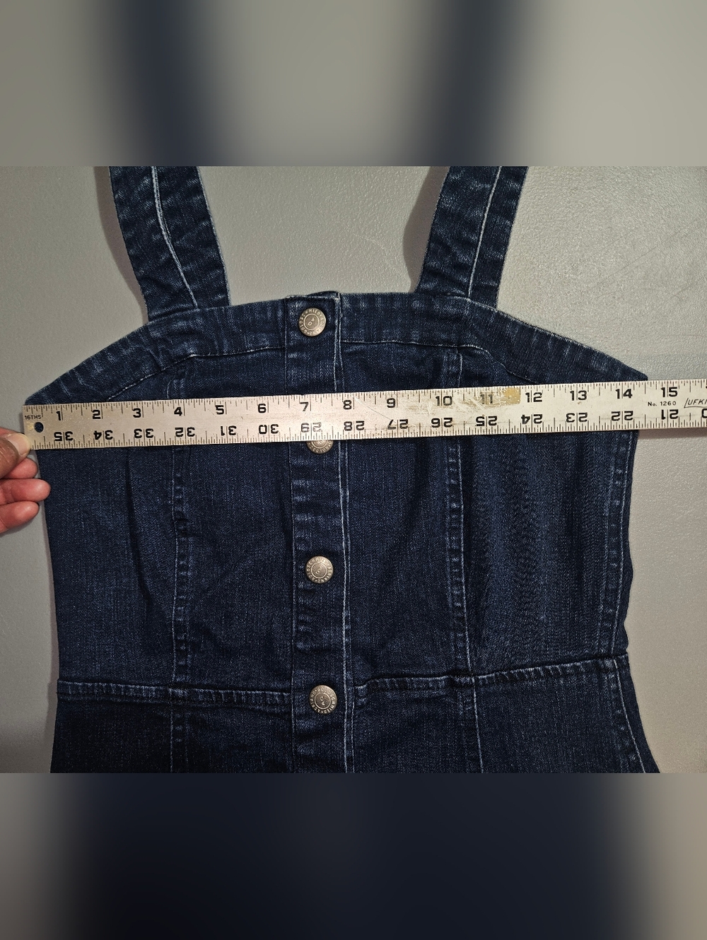 AG Adriano Goldschmied Denim Dress Womens Size Large Blue Snap-Front Stretch - Picture 5 of 14